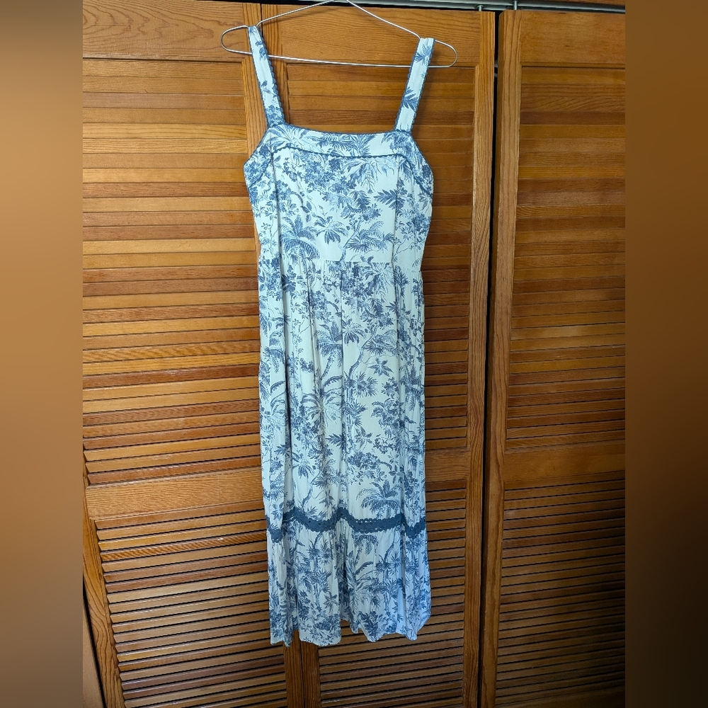 LC Lauren Conrad Blue Floral Dress